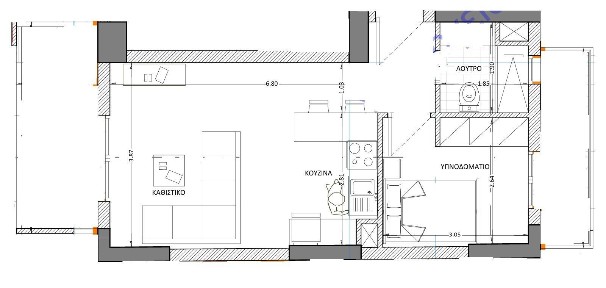 Studio / Γκαρσονιέρα, 55τ. μ.