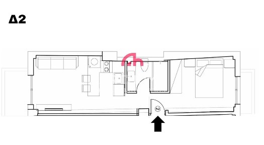Studio / Γκαρσονιέρα, 42τ. μ.