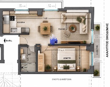Studio / Γκαρσονιέρα, 38τ. μ.