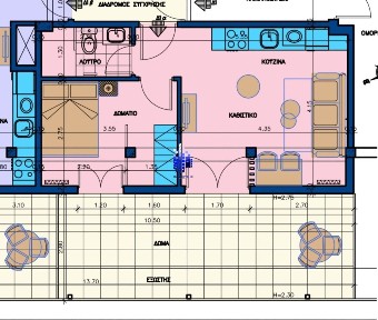 Studio / Γκαρσονιέρα, 43τ. μ.