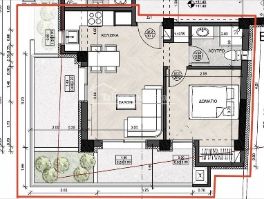 Studio / Γκαρσονιέρα, 50τ. μ.