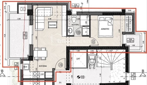 Studio / Γκαρσονιέρα, 55τ. μ.