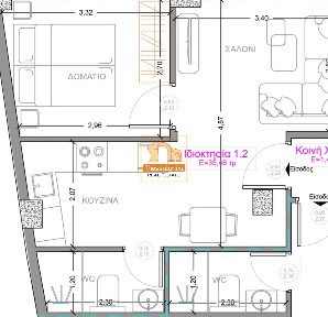 Studio / Γκαρσονιέρα, 35τ. μ.