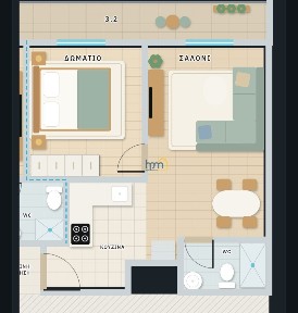 Studio / Γκαρσονιέρα, 45τ. μ.