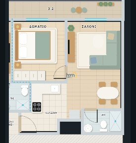 Studio / Γκαρσονιέρα, 45τ. μ.