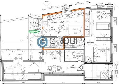 Studio / Γκαρσονιέρα, 26τ. μ.