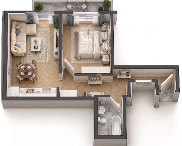 Studio / Γκαρσονιέρα, 50τ. μ.
