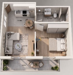 Studio / Γκαρσονιέρα, 40τ. μ.