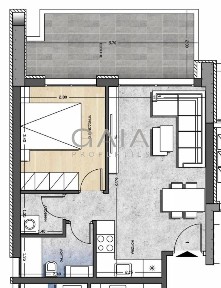 Studio / Γκαρσονιέρα, 56τ. μ.
