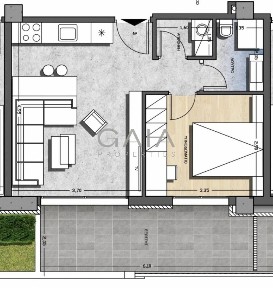 Studio / Γκαρσονιέρα, 50τ. μ.