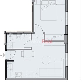 Studio / Γκαρσονιέρα, 50τ. μ.