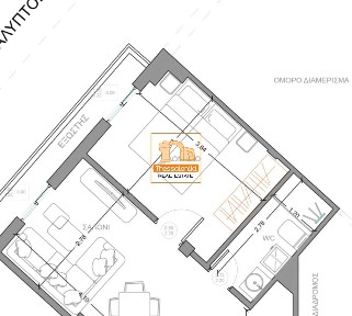 Studio / Γκαρσονιέρα, 37τ. μ.